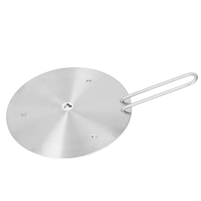 Hittediffuser RVS Inductiekookplaat Diffuserplaat met Handvat voor Keuken Type 1 white