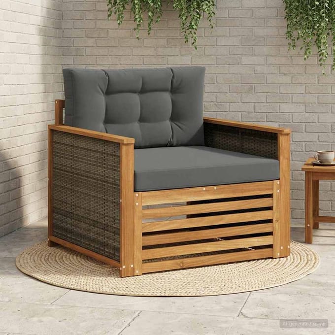 vidaXL - Buiten - Midden - Sofa - Naturel