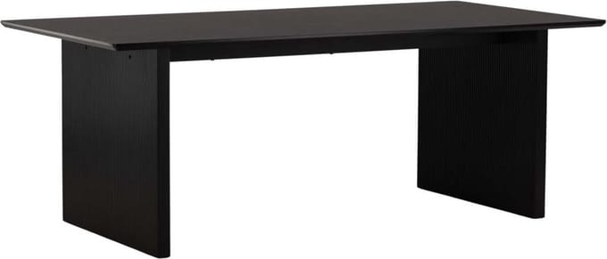 Vail eetkamertafel 100x200cm zwart.