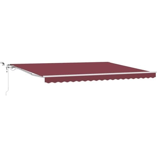vidaXL - Luifel - automatisch - uittrekbaar - met - LED - 450x300 - cm - bordeauxrood