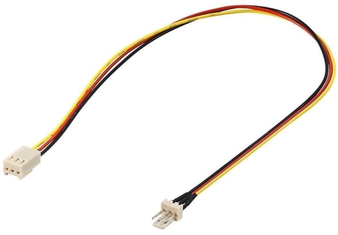 3-pins Case Fan (m) - 3-pins Case Fan (v) verlengkabel - 0,30 meter