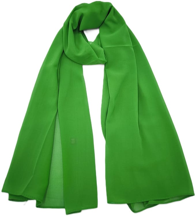 Lange dames sjaal Ditte-effen smaragd groen-omslagdoek-stola
