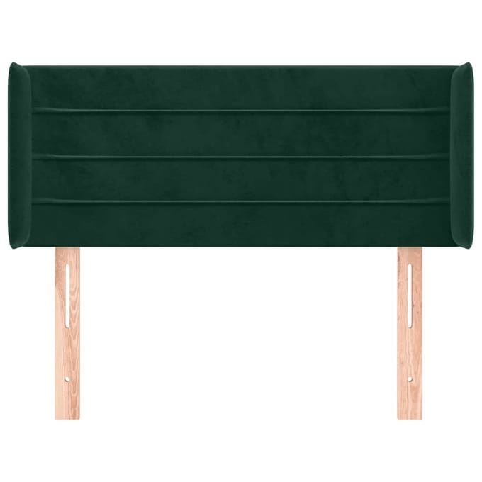 vidaXL - Hoofdbord - met - randen - 83x16x78/88 - cm - fluweel - donkergroen