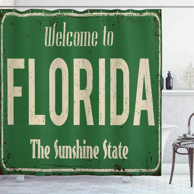 ABAKUHAUS Florida douchegordijn – 175x200 cm – Polyester