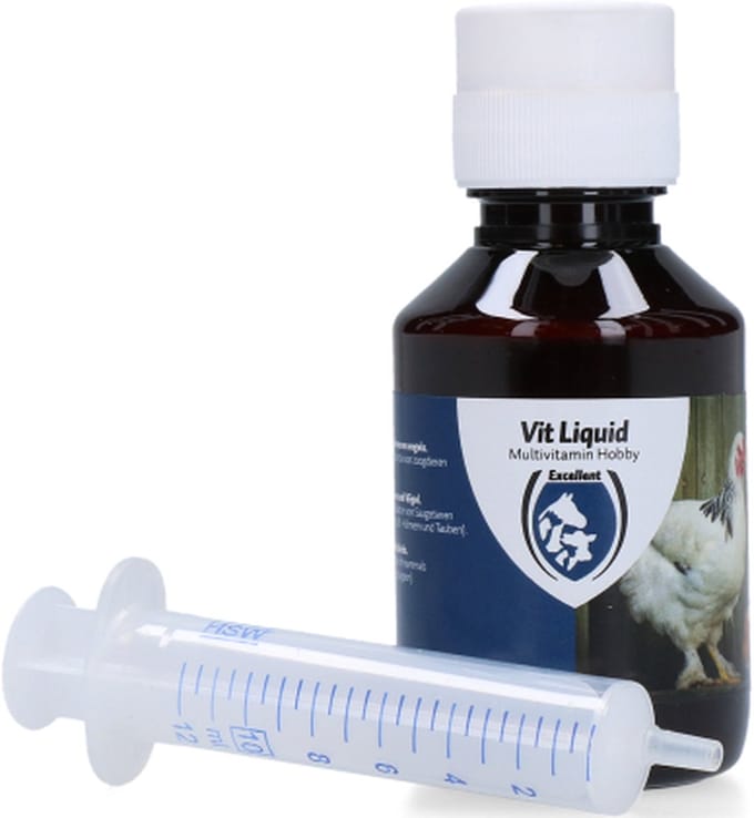 Excellent Vit - Liquid Multivitamine - 100 ml - Vloeibare vitamine - Aanvullend dierenvoer - Hobby - Vitamine A, E, K3, B6, B1, B2