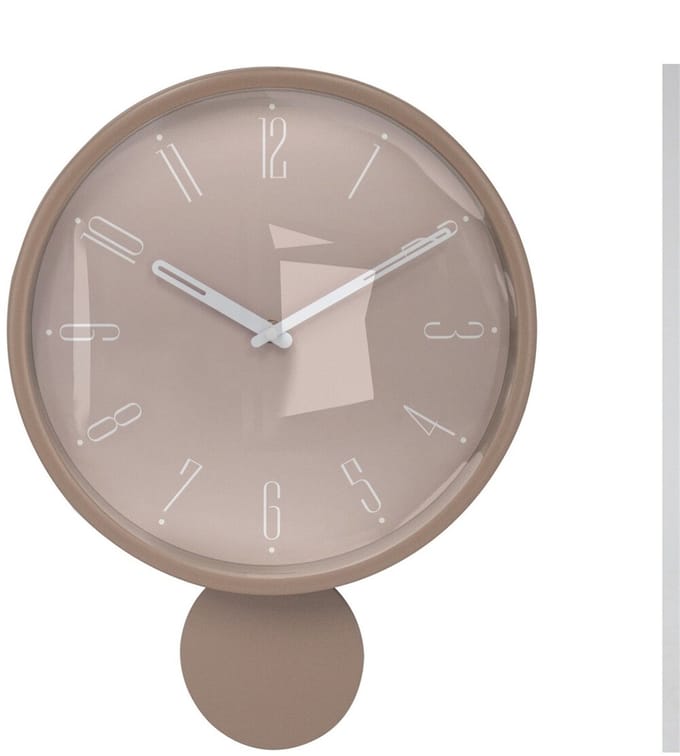 Wandklok Circa met pendulum beige