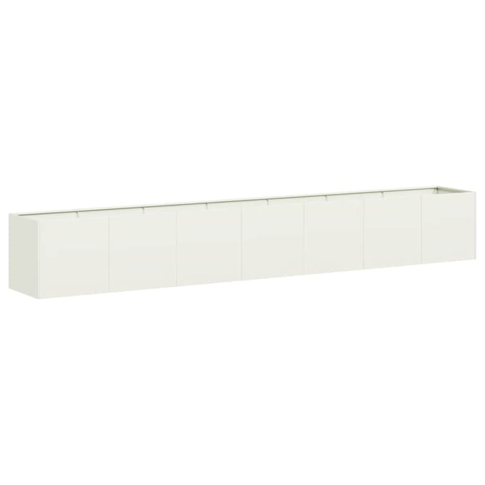 vidaXL - Plantenbak - 280x40x40 - cm - koudgewalst - staal - wit
