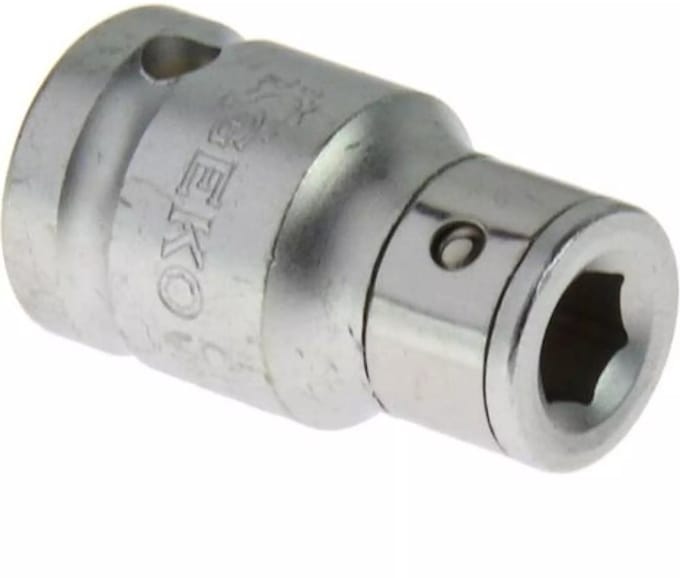 GEKO 8mm hex bit koppeling - 1/2 inch vierkant aandrijving - duurzaam chroom vanadium staal