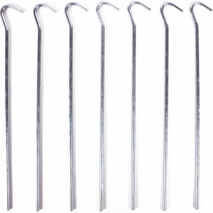 Benson Grondpen/tentharing - 28x - zilver - metaal - 22 cm - Rotspen - Spijkerharing