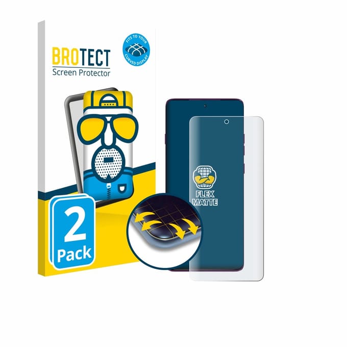 BROTECT - Screenprotector voor Motorola Edge 60 Pro - Folie Beschermfolie matte volledig dekking 2 Stuks