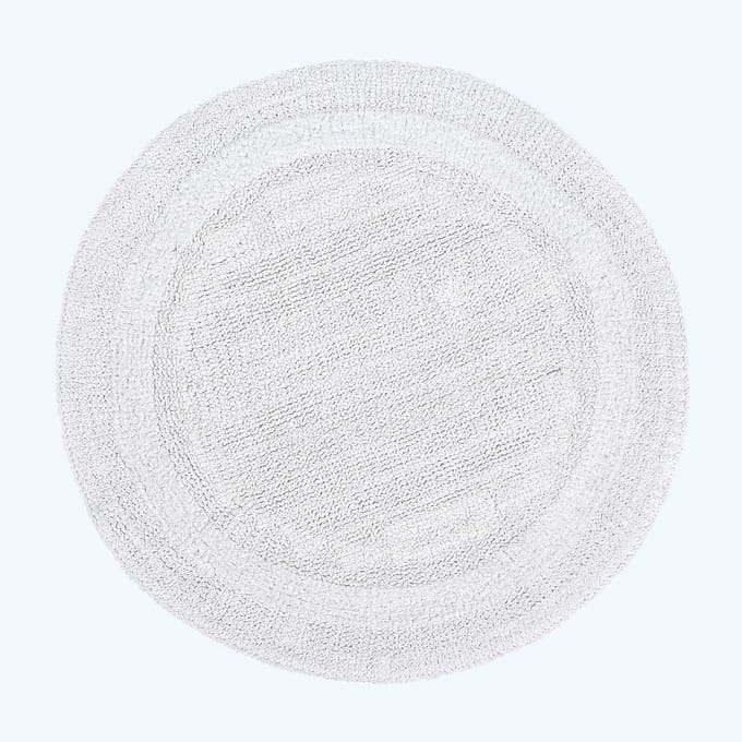Homescapes Ronde Badmat Wit 80 cm gemaakt van 100% Katoen