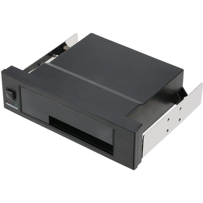 Interne Single Bay Mobiele Rack Behuizing voor 2.5/3.5'' SATA HDD SSD Zwart gray