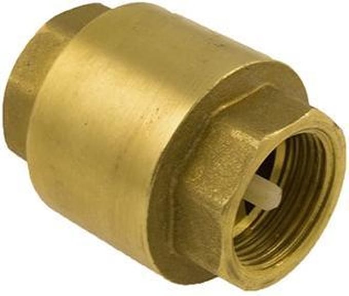 Messing terugslagklep met klep - 1/2” Binnendraad