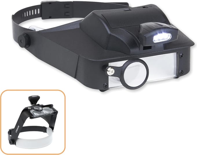 Hoofd Vizier met LED Verlichting en Verstelbare Vergroting 2x/3x/5x/6x