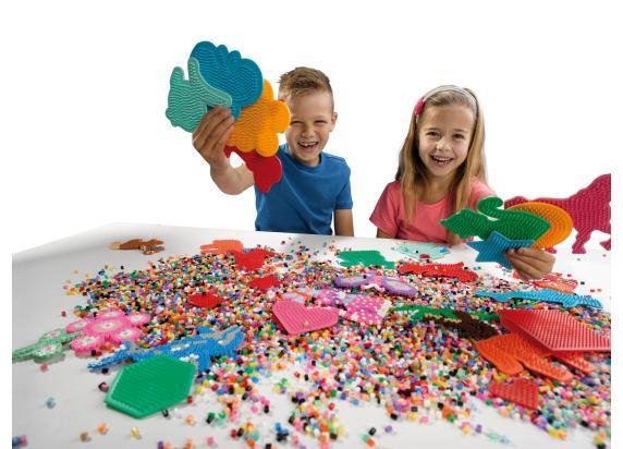 SES Creative Beedz Strijkkralen Grondplaten - 5 Vormen voor Mini Motieven - Vanaf 5 Jaar - Knutselen - PVC-Vrij - Schoencadeautjes Sinterklaas