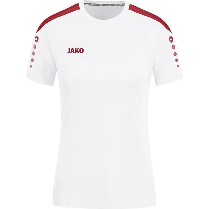 Jako Power Shirt Korte Mouw Dames - Rood / Wit | Maat: 34