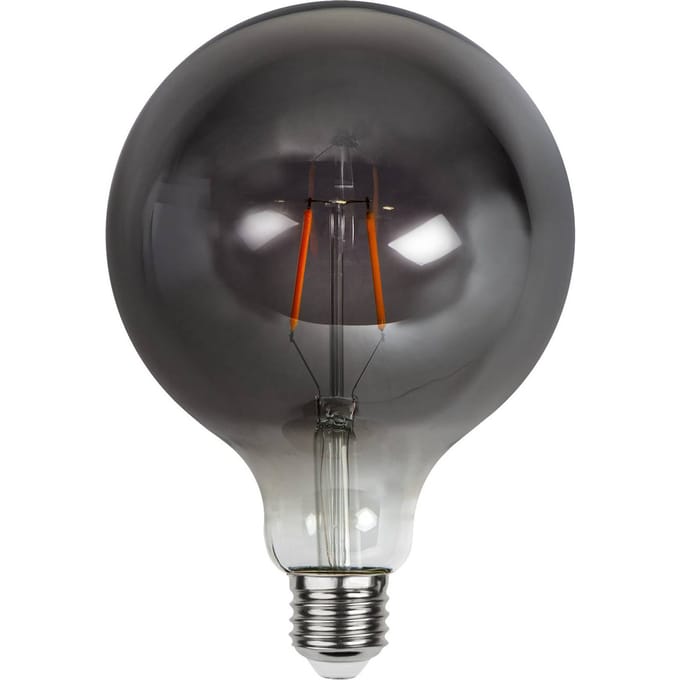 G125 Globelamp - E27 - 1.8W - Super Warm Wit <2200K - Filament - Rookglas