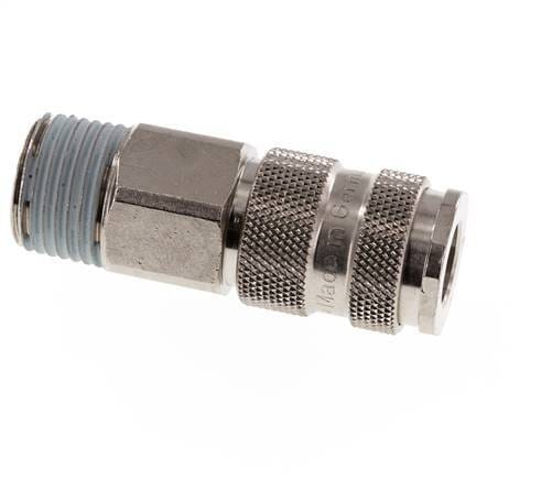 Gehard staal DN 7.8 Luchtkoppeling Snelkoppeling R 1/2 inch Buitendraad - CLS7-M-STN-BL-012