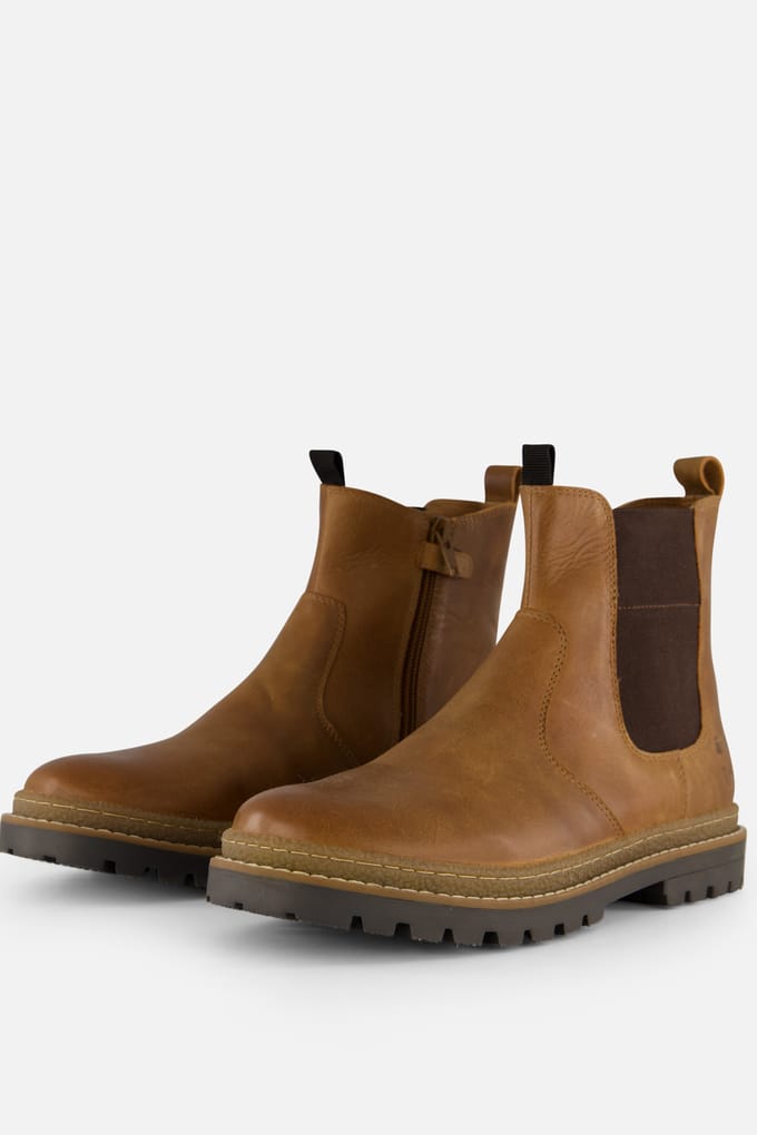 Muyters Muyters Chelsea boots cognac Leer
