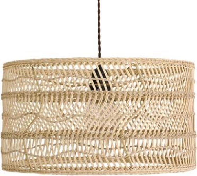 Rotan / Rieten Hanglamp - Handgemaakt - Naturel - ⌀40 cm