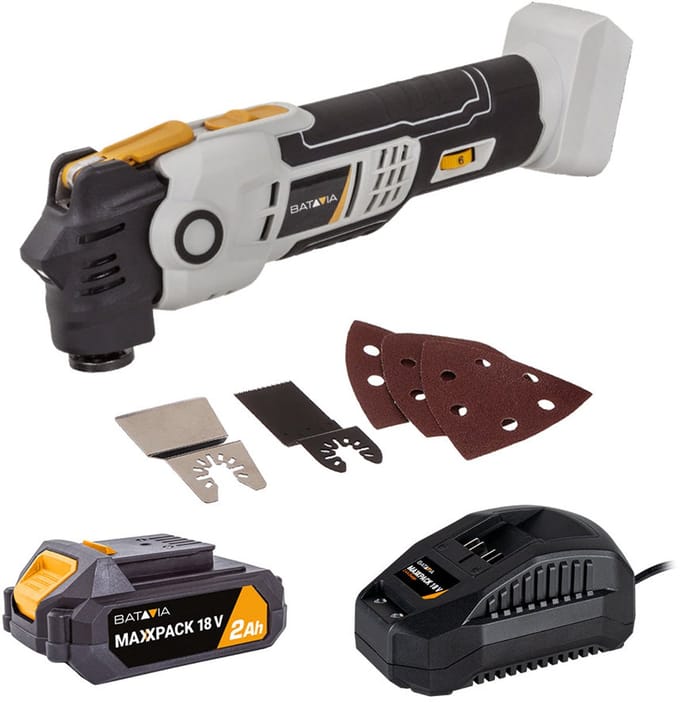 Batavia 18V Anti Vibratie Accu Multitool Incl. 2.0Ah Accu & Lader