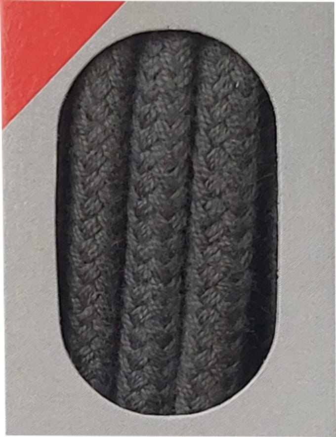 Bob Veter - Donker Grijs - Extra Dik Rond - Lengte 90 cm - Dikte 5 mm - Schoenveter