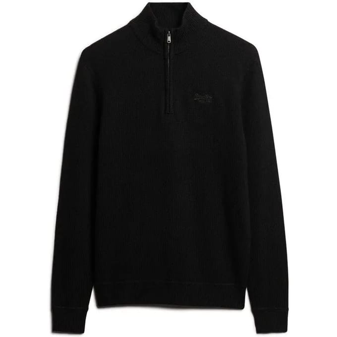 Superdry ESSENTIAL EMB KNIT HALF ZIP Heren Trui - Maat 2XL