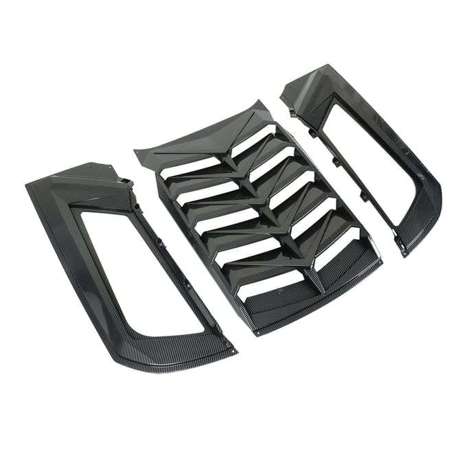 Achterruit Lamellen ABS Plastic Racing Stijl Weerbestendig Vervanging voor Mustang 2015?2021 gray