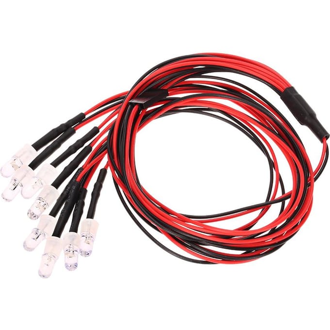 8 LED Lichtkit 2 Wit 2 Rood 4 Geel veelkleurig