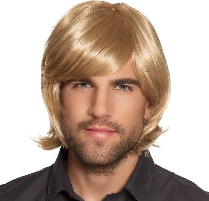 Boland - Pruik Spike blond Blond - Steil - Halflang - Mannen - - 80's & 90's - Disco