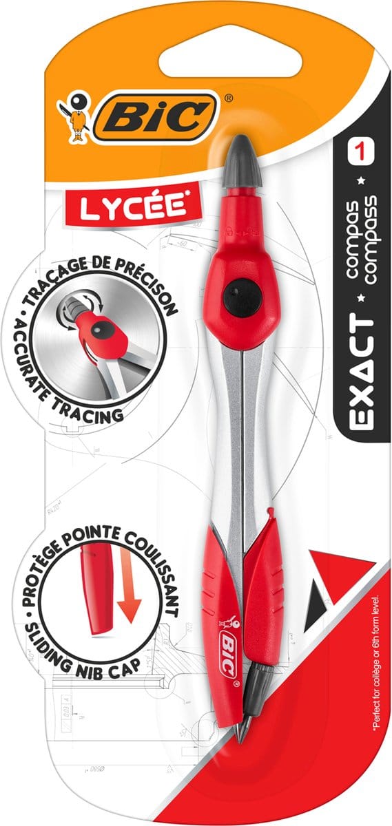 BIC Precisie Metalen Cirkel - Rood/Metaal