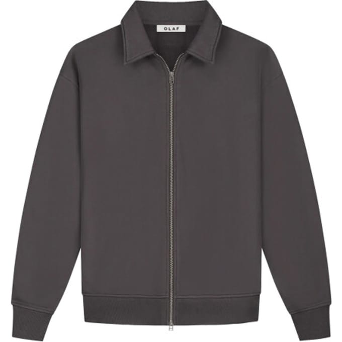 Olaf Essential Zip Up Polo Polos Grijs M240208