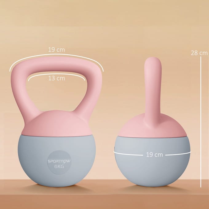 SPORTNOW Kettlebell - Metaal - 19x19x28cm - Roze