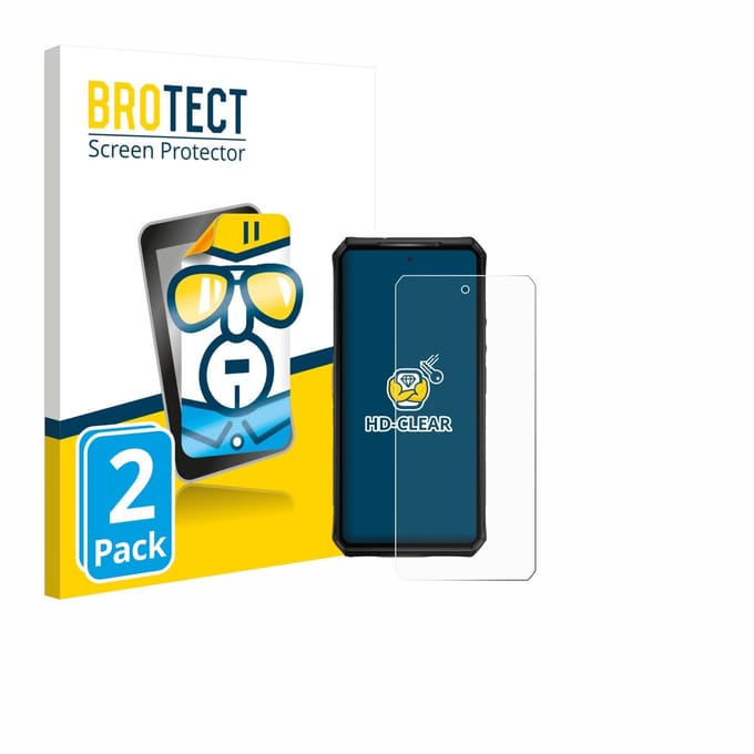 BROTECT - Screenprotector voor Ulefone Armor 28 Pro - Folie Beschermfolie transparant 2 Stuks
