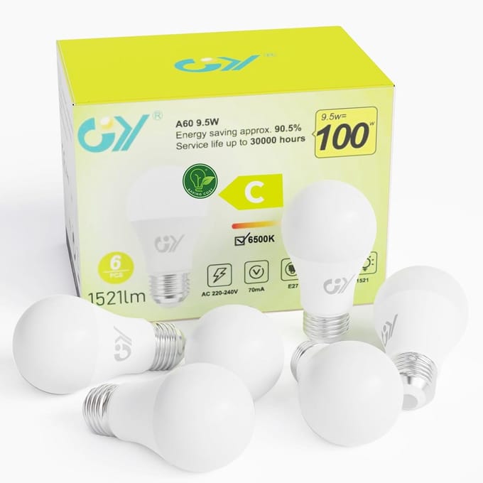 Led Lampen - E27 Lampjes - Binnenverlichting - Energiebesparend - 6 Stuks - Koel Wit