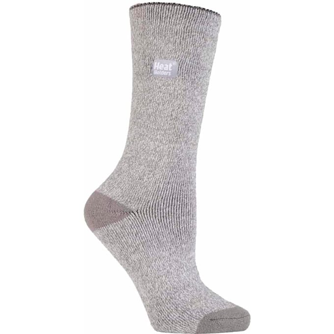 Heat Holders Lite dames dunne thermo wintersokken - Zilver / Crème