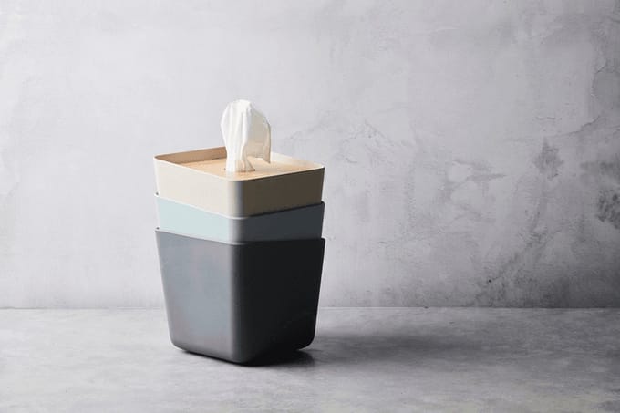 Point-Virgule Tissuebox - Naturel - Met deksel