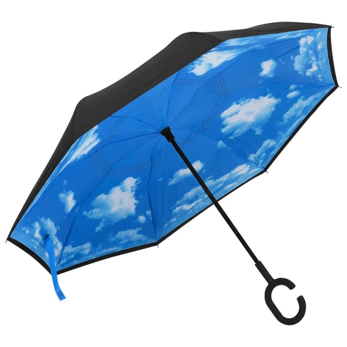 vidaXL - Paraplu - C-handgreep - 108 - cm - zwart