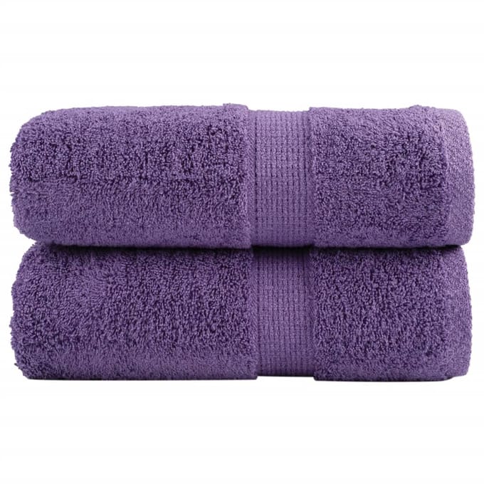 vidaXL - Premium - washandjes - SOLUND - 2 - st - paars - 30x30 - cm - 600 - g/m2