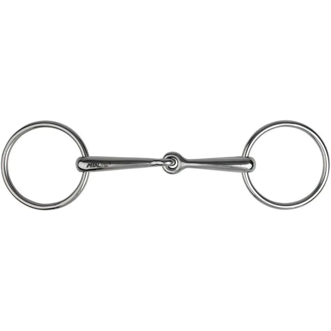 Metalab Dubbelgebroken bustrens leer 13.5 | Roest | Bustrensen bit paard