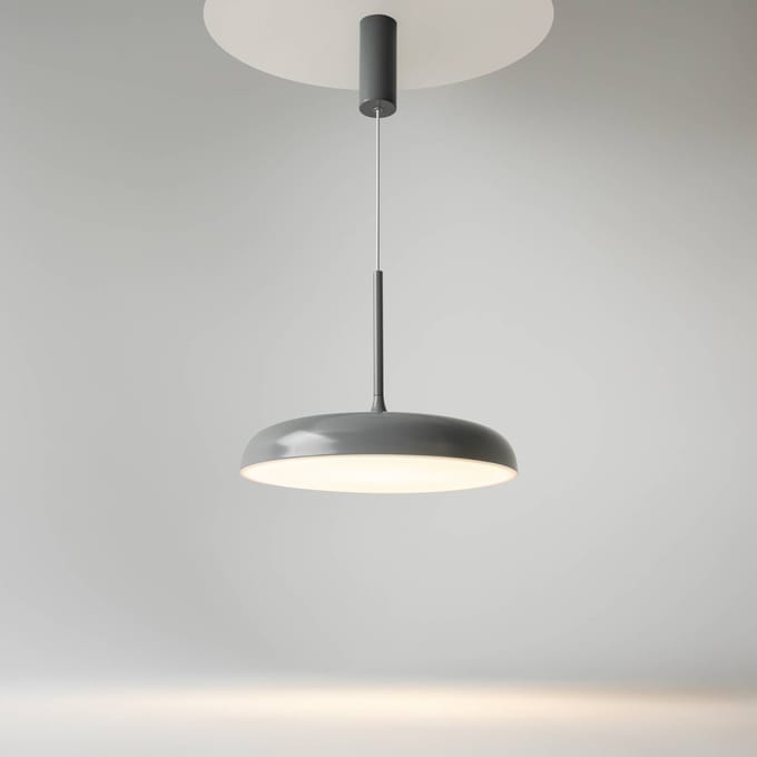 Maytoni LED hanglamp Gerhard, Ø 40 cm, grijs, metaal