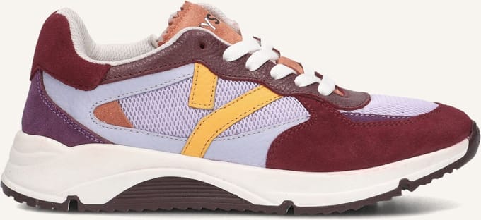 Wysh Jennifer Sneakers Meisjes - Leren Sneaker - Paars - Maat 33