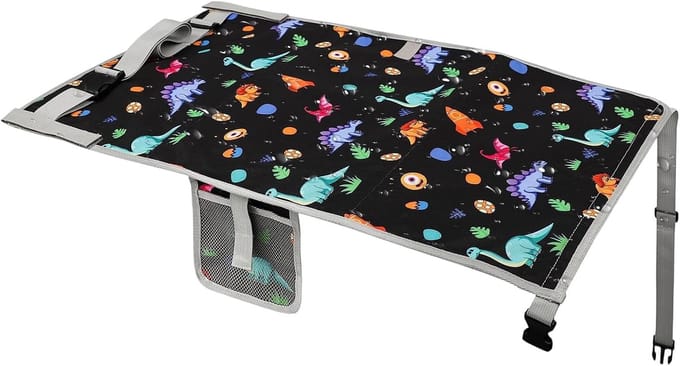Vliegtuig Bed - Kinder Reisbed - Comfortabel Reizen - Verstelbare Pasvorm - 76 x 44.5cm - Dinosaurus