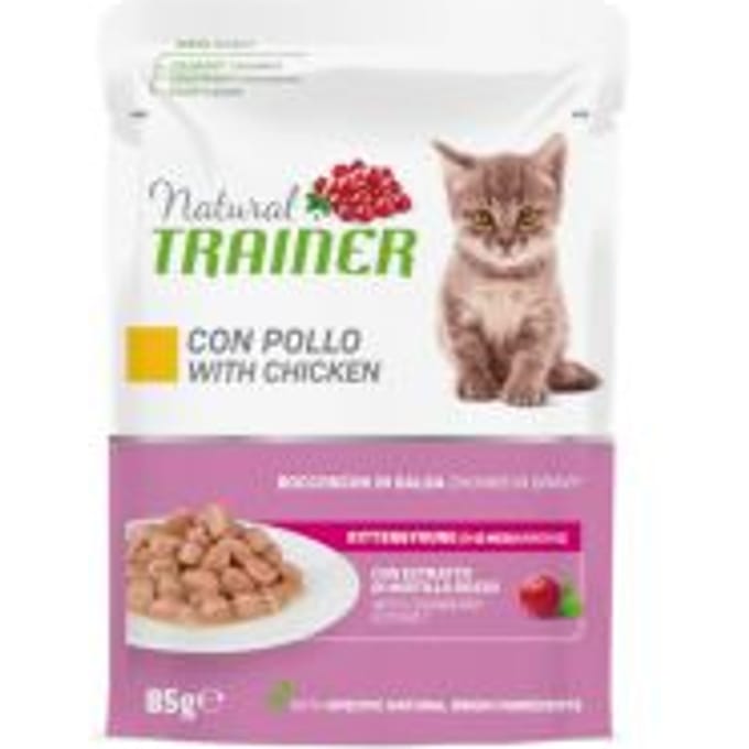 24x85g Kip Kitten & Young Natural Trainer natvoer voor kittens