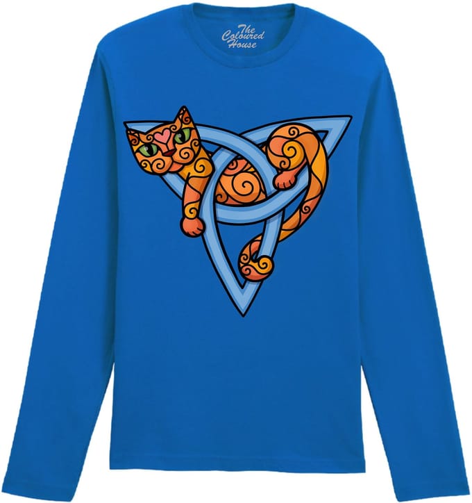 Katten Spiral Cat The Coloured House Longsleeve T-shirt S