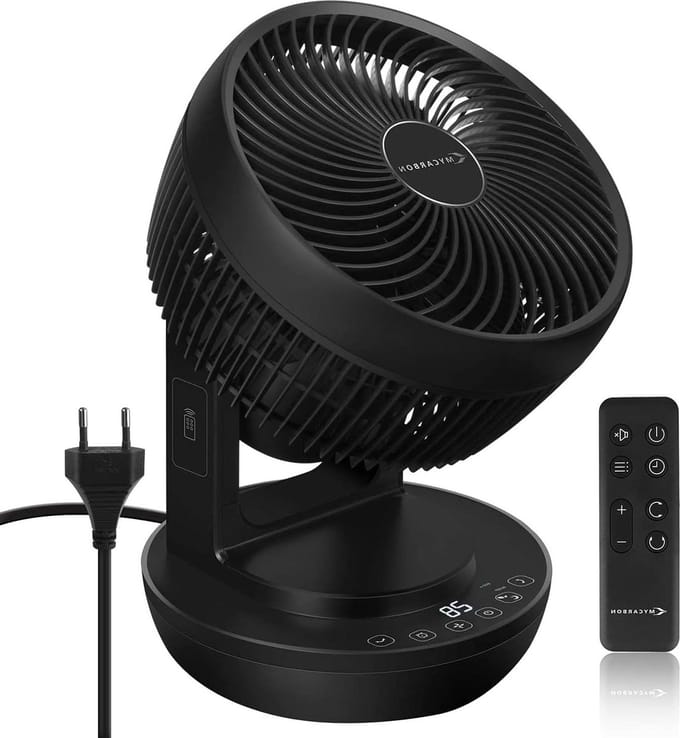 Tafelventilator stil – Luchtcirculator – Eco modus – 12 uur timer – Met afstandsbediening