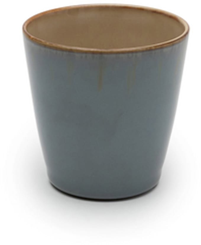 Serax Terres de Rêves Beker conisch S - Ø7 x H7,5 - Smokey Blue/Misty Grey - 8 stuks