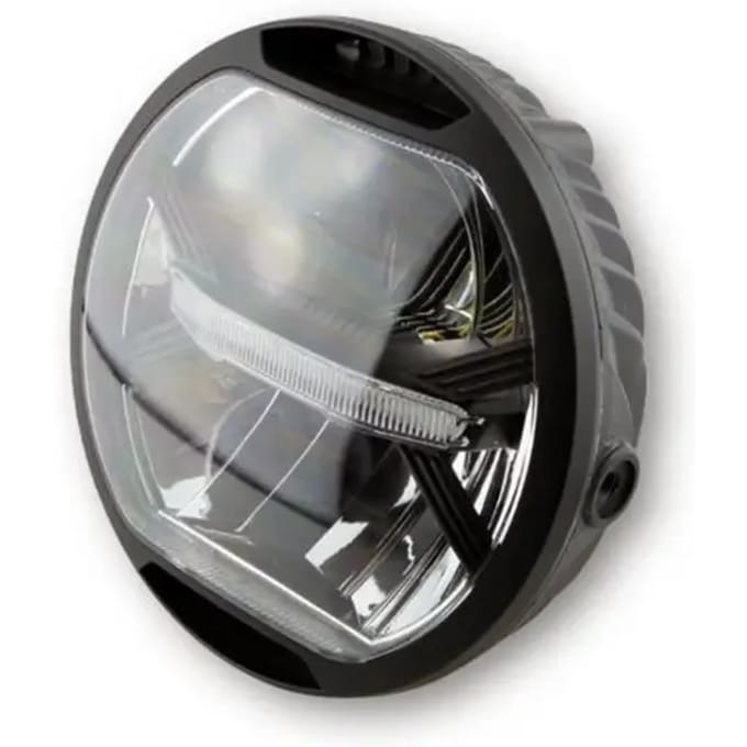 Motorfiets met geleide koplamp Koso Thunderbolt