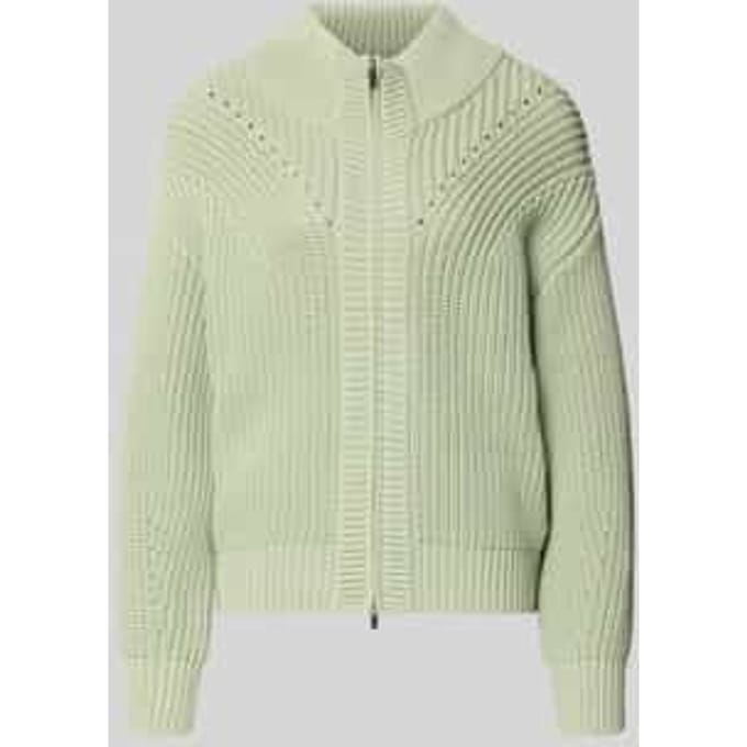 Regular fit cardigan in tricotlook met gaatjesmotief