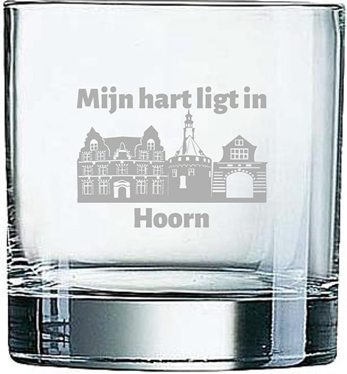 Gegraveerde Whiskeyglas 38cl Hoorn